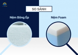 So sánh nệm bông ép và nệm foam, nên chọn loại nào cho giấc ngủ tốt hơn